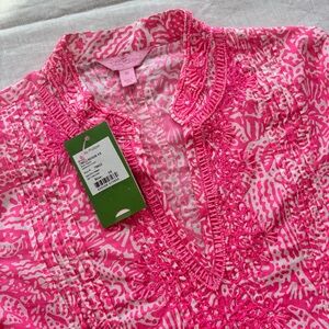 NWT Lilly Pulitzer Sarasota Tunic in Hotty Pink Get Crackin
